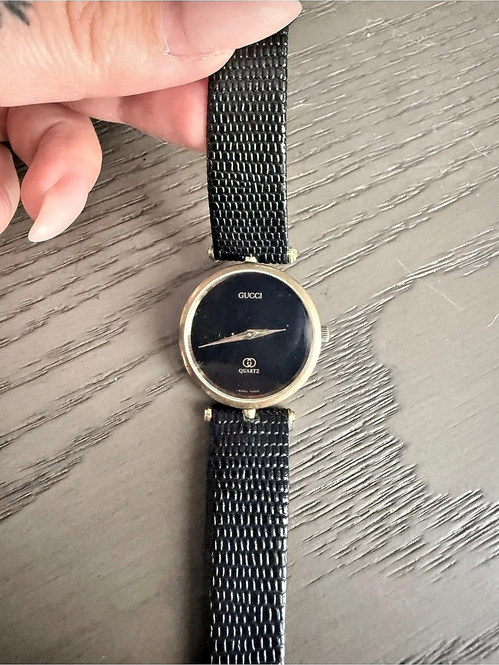 Gucci Black & Gold Watch